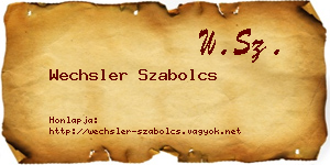Wechsler Szabolcs névjegykártya